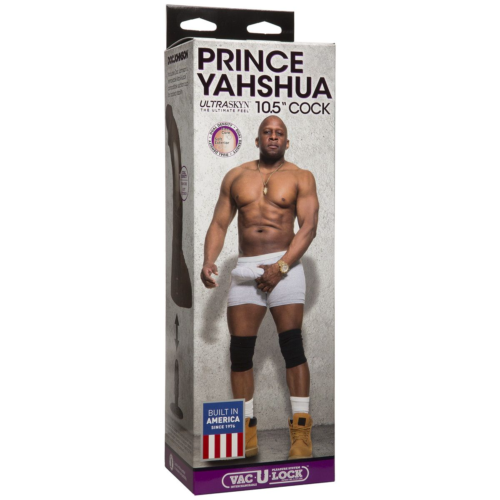 Коричневый фаллоимитатор-гигант Prince Yahshua ULTRASKYN 10.5” Cock with Removable Vac-U-Lock Suction Cup - 27,4 см. - 3