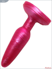 Розовая гелевая анальная пробка - 16 см. - 3