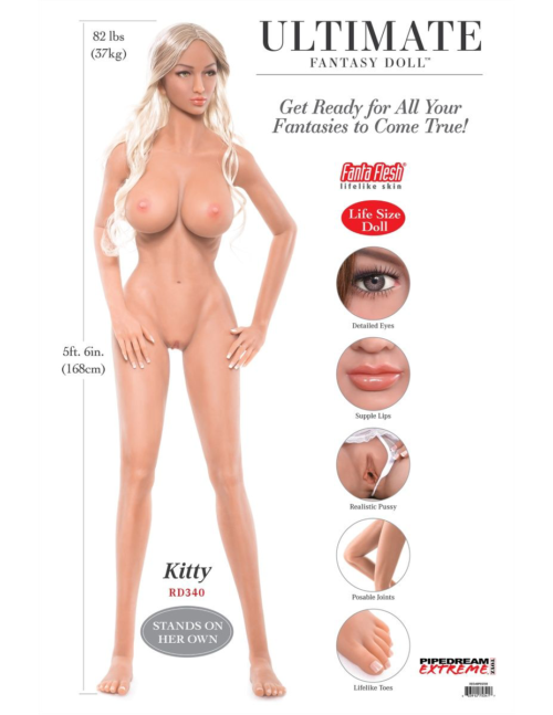 Невероятно реалистичная секс-кукла Ultimate Fantasy Dolls Kitty - 9