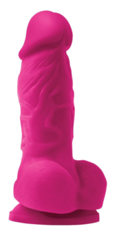 Розовый фаллоимитатор на присоске Pleasures 4 - 14,2 см. - 0