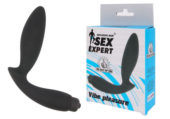 Чёрный вибростимулятор простаты Sex Expert Vibe Pleasure - 1