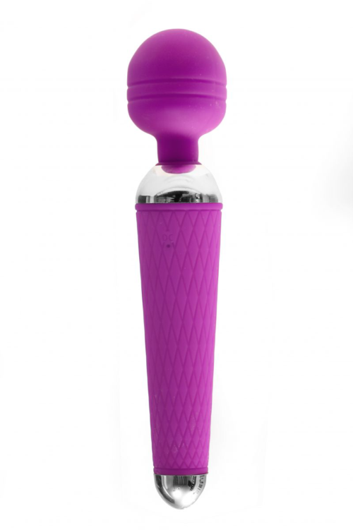 Фиолетовый силиконовый вибромассажер с 16 видами пульсации - 19,2 см. - 0