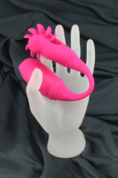Розовый вибратор KAWAII DAISUKI 4 для одновременной вагинальной и клиторальной стимуляции - 3