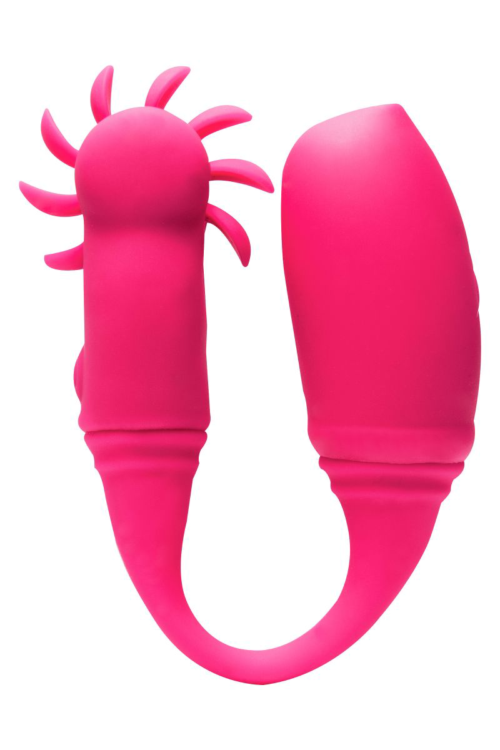 Розовый вибратор KAWAII DAISUKI 4 для одновременной вагинальной и клиторальной стимуляции - 0