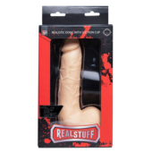 Телесный фаллоимитатор REALSTUFF 8INCH DONG WITH SUCTION CUP - 20 см. - 1