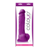 Фиолетовый фаллоимитатор Colours Pleasures на присоске - 25 см. - 1