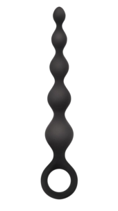 Чёрная анальная цепочка Perles D Lux Short - 16,5 см. - 0