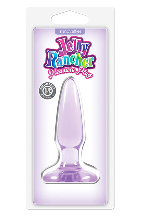 Фиолетовая анальная мини-пробка Jelly Rancher Pleasure Plug Mini - 8,1 см. - 0