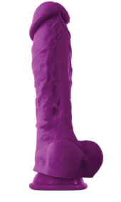Фиолетовый фаллоимитатор на присоске ColourSoft 8 Soft Dildo - 23,5 см. - 0