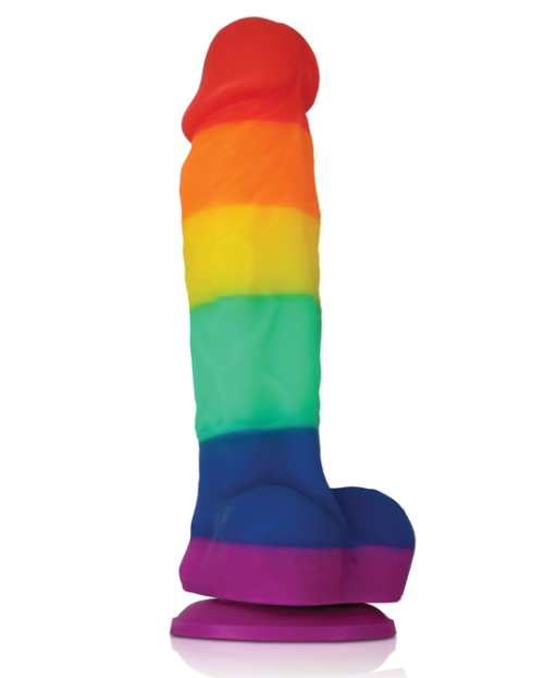 Радужный фаллоимитатор Colours Pride Edition 5 Dildo - 17,8 см. - 0