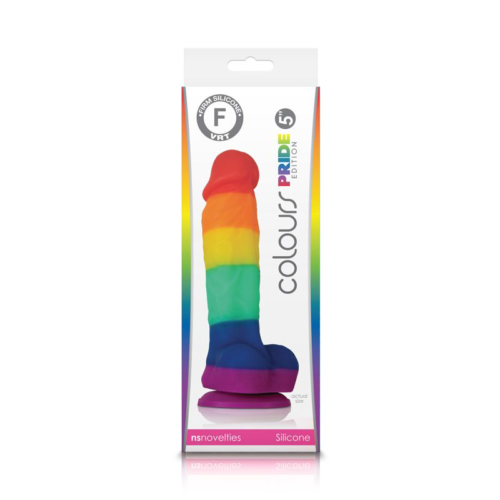 Радужный фаллоимитатор Colours Pride Edition 5 Dildo - 17,8 см. - 1