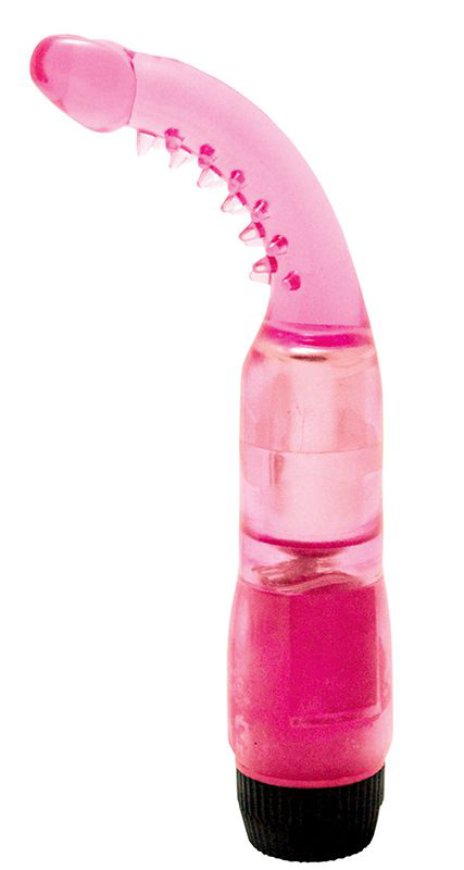 Розовый вибромассажер-стимулятор G-spot - 19 см. - 0