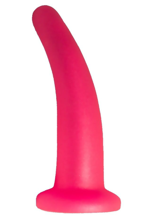 Розовый изогнутый стимулятор простаты из геля - 12,5 см. - 0