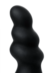 Чёрная анальная втулка Whirlwind D-PENG с пультом - 12,2 см. - 10