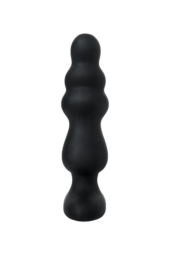 Чёрная анальная втулка Whirlwind D-PENG с пультом - 12,2 см. - 2