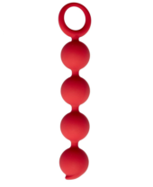 Бордовая анальная цепочка Appulse - 15 см. - 0