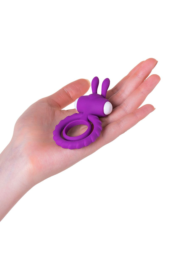 Фиолетовое эрекционное кольцо на пенис JOS GOOD BUNNY - 6