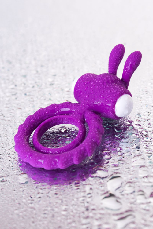 Фиолетовое эрекционное кольцо на пенис JOS GOOD BUNNY - 10