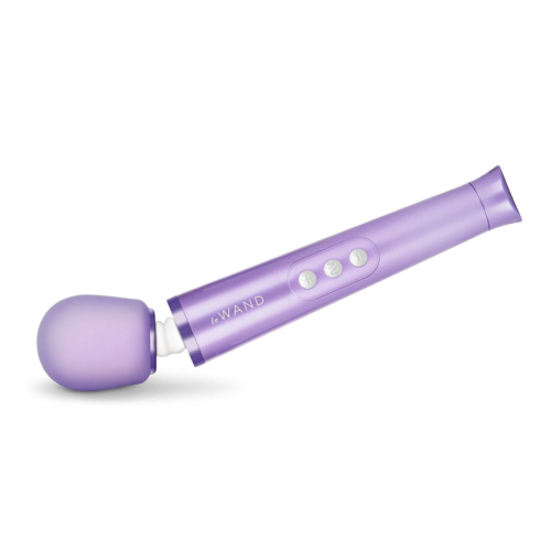 Фиолетовый жезловый мини-вибратор Le Wand c 6 режимами вибрации - 0