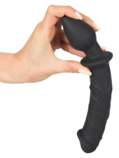 Черный двусторонний стимулятор Dildo Plug - 22,8 см. - 2