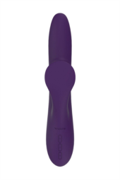Фиолетовый вибратор с клиторальным стимулятором Nalone Peri - 23,3 см. - 1