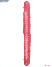 Розовый фаллоимитатор с хребтом - 36 см. - 3