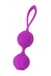 Фиолетовые вагинальные шарики с ресничками JOS NUBY - 1