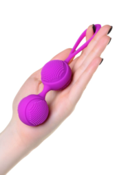 Фиолетовые вагинальные шарики с ресничками JOS NUBY - 4