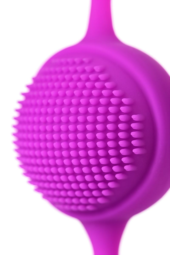 Фиолетовые вагинальные шарики с ресничками JOS NUBY - 8