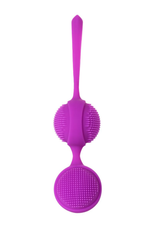 Фиолетовые вагинальные шарики с ресничками JOS NUBY - 3
