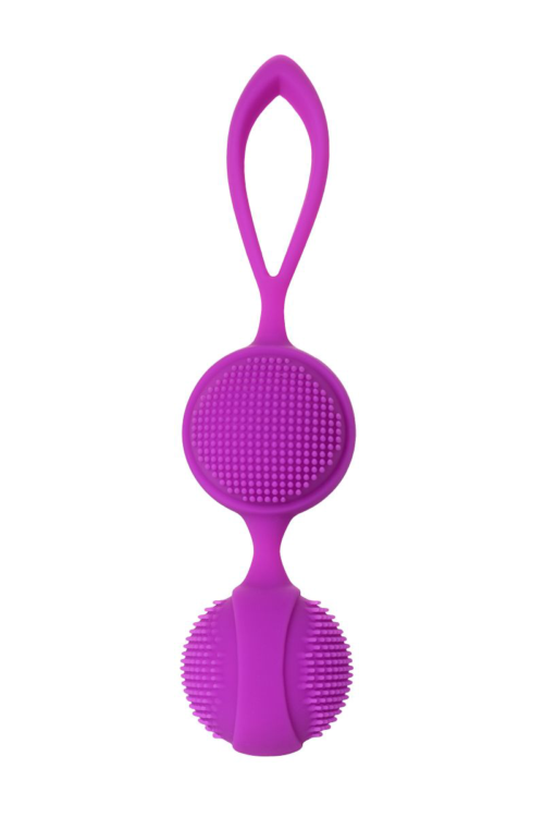 Фиолетовые вагинальные шарики с ресничками JOS NUBY - 2