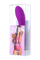 Фиолетовый вибратор с ресничками JOS DESI - 18,5 см. - 8