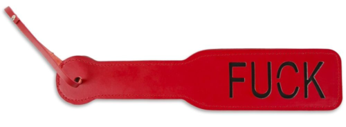 Красная шлёпалка Fuck - 31,5 см. - 1