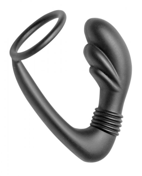 Эрекционное кольцо с анальным стимулятором Cobra - 0