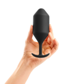 Чёрная пробка для ношения B-vibe Snug Plug 5 - 14 см. - 2