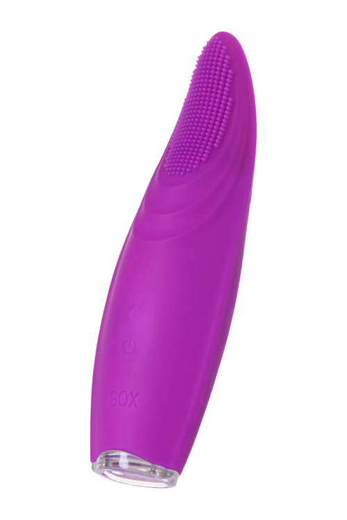Фиолетовый клиторальный стимулятор с ресничками JOS ALICIA - 15,5 см. - 4
