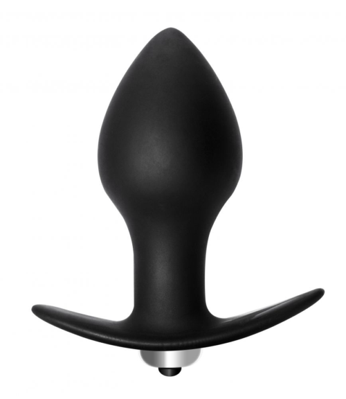 Чёрная анальная вибропробка Bulb Anal Plug - 10 см. - 0