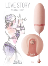 Нежно-розовое виброяйцо Mata Hari с пультом ДУ - 0