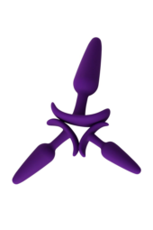 Набор из 3 фиолетовых анальных втулок A-toys - 5