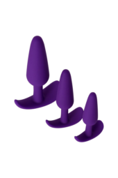 Набор из 3 фиолетовых анальных втулок A-toys - 2