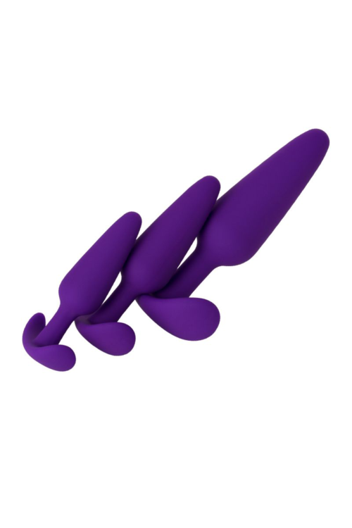 Набор из 3 фиолетовых анальных втулок A-toys - 4