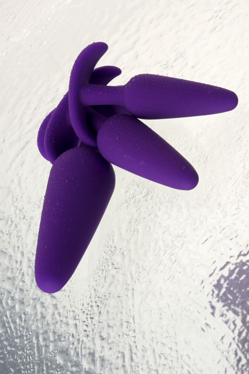 Набор из 3 фиолетовых анальных втулок A-toys - 11