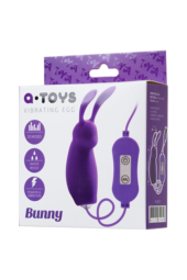 Фиолетовое виброяйцо с пультом управления A-Toys Bunny, работающее от USB - 3
