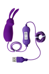 Фиолетовое виброяйцо с пультом управления A-Toys Bunny, работающее от USB - 1