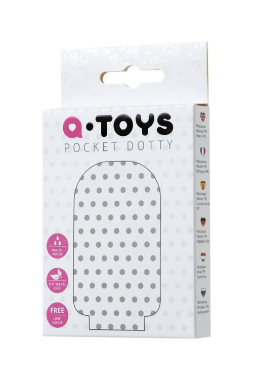 Белый мастурбатор A-Toys Pocket Dotty - 5