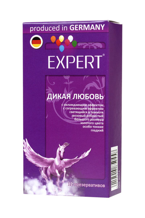 Презервативы с точками и ребрами Expert Дикая любовь - 12 шт. - 0