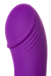 Фиолетовый вибратор LOVEMOMENT с подогревом - 21,5 см. - 8