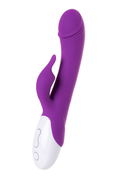 Фиолетовый вибратор LOVEMOMENT с подогревом - 21,5 см. - 1