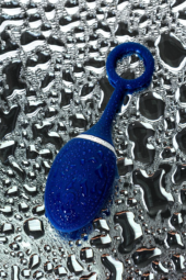 Синяя анальная вибровтулка OPlay Unico с пультом ДУ - 13,5 см. - 21