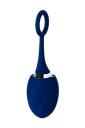 Синяя анальная вибровтулка OPlay Unico с пультом ДУ - 13,5 см. - 6